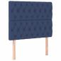 Preview: Boxspringbett mit Matratze Blau 90x190 cm Stoff