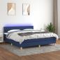 Preview: ARDEBO.de - Boxspringbett mit Matratze & LED Blau 180x200 cm Stoff