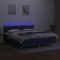 Preview: Boxspringbett mit Matratze & LED Blau 180x200 cm Stoff