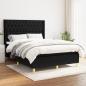 Preview: ARDEBO.de - Boxspringbett mit Matratze Schwarz 140x200 cm Stoff