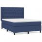 Preview: Boxspringbett mit Matratze Blau 140x190 cm Stoff