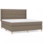 Preview: Boxspringbett mit Matratze Taupe 180x200 cm Stoff