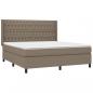 Preview: Boxspringbett mit Matratze Taupe 180x200 cm Stoff