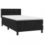 Preview: Boxspringbett mit Matratze Schwarz 80x200 cm Samt