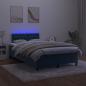 Preview: Boxspringbett mit Matratze & LED Dunkelblau 120x200 cm Samt