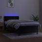 Preview: Boxspringbett mit Matratze & LED Schwarz 90x200 cm Samt