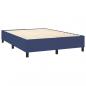 Preview: Boxspringbett mit Matratze & LED Blau 140x200 cm Stoff