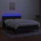 Preview: Boxspringbett mit Matratze & LED Schwarz 140x200 cm Stoff