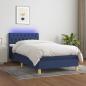 Preview: ARDEBO.de - Boxspringbett mit Matratze & LED Blau 90x190 cm Stoff