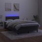 Preview: Boxspringbett mit Matratze & LED Schwarz 120x200 cm Samt