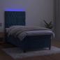 Preview: Boxspringbett mit Matratze & LED Dunkelblau 90x200 cm Samt