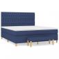 Preview: Boxspringbett mit Matratze Blau 180x200 cm Stoff