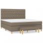 Preview: Boxspringbett mit Matratze Taupe 180x200 cm Stoff