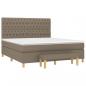 Preview: Boxspringbett mit Matratze Taupe 180x200 cm Stoff