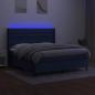 Preview: Boxspringbett mit Matratze & LED Blau 180x200 cm Stoff