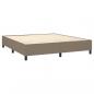 Preview: Boxspringbett mit Matratze & LED Taupe 180x200 cm Stoff