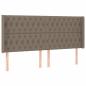 Preview: Boxspringbett mit Matratze & LED Taupe 180x200 cm Stoff