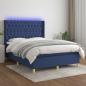 Preview: ARDEBO.de - Boxspringbett mit Matratze & LED Blau 140x190 cm Stoff