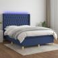 Preview: ARDEBO.de - Boxspringbett mit Matratze & LED Blau 140x200 cm Stoff