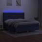 Preview: Boxspringbett mit Matratze & LED Blau 180x200 cm Stoff