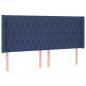 Preview: Boxspringbett mit Matratze & LED Blau 180x200 cm Stoff