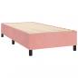 Preview: Boxspringbett mit Matratze & LED Rosa 90x190 cm Samt