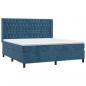 Preview: Boxspringbett mit Matratze & LED Dunkelblau 180x200 cm Samt