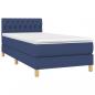 Preview: Boxspringbett mit Matratze Blau 90x190 cm Stoff