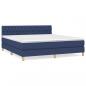 Preview: Boxspringbett mit Matratze Blau 180x200 cm Stoff