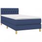 Preview: Boxspringbett mit Matratze Blau 90x200 cm Stoff