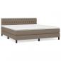 Preview: Boxspringbett mit Matratze Taupe 180x200 cm Stoff