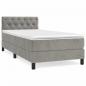 Preview: Boxspringbett mit Matratze Hellgrau 80x200 cm Samt