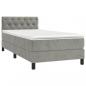 Preview: Boxspringbett mit Matratze Hellgrau 80x200 cm Samt