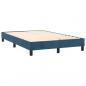 Preview: Boxspringbett mit Matratze Dunkelblau 120x200 cm Samt