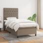 Preview: ARDEBO.de - Boxspringbett mit Matratze Taupe 90x200 cm Stoff