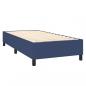 Preview: Boxspringbett mit Matratze Blau 90x200 cm Stoff