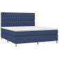 Preview: Boxspringbett mit Matratze Blau 180x200 cm Stoff