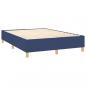 Preview: Boxspringbett mit Matratze Blau 140x200 cm Stoff