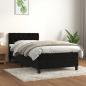 Preview: ARDEBO.de - Boxspringbett mit Matratze Schwarz 80x200 cm Samt