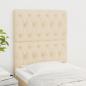 Preview: ARDEBO.de - Kopfteile 2 Stk. Creme 80x7x78/88 cm Stoff