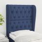 Preview: ARDEBO.de - Kopfteil mit Ohren Blau 83x23x118/128 cm Stoff