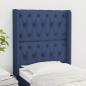 Preview: ARDEBO.de - Kopfteil mit Ohren Blau 83x16x118/128 cm Stoff