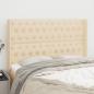 Preview: ARDEBO.de - Kopfteil mit Ohren Creme 163x16x118/128 cm Stoff