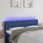 Preview: ARDEBO.de - LED Kopfteil Blau 160x7x78/88 cm Stoff