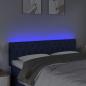 Preview: LED Kopfteil Blau 160x7x78/88 cm Stoff