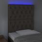 Preview: LED Kopfteil Taupe 80x7x118/128 cm Stoff