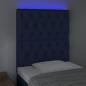 Preview: LED Kopfteil Blau 80x7x118/128 cm Stoff