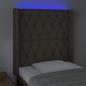 Preview: LED Kopfteil Taupe 83x16x118/128 cm Stoff