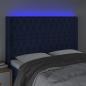 Preview: LED Kopfteil Blau 163x16x118/128 cm Stoff