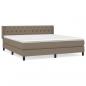 Preview: Boxspringbett mit Matratze Taupe 160x200 cm Stoff